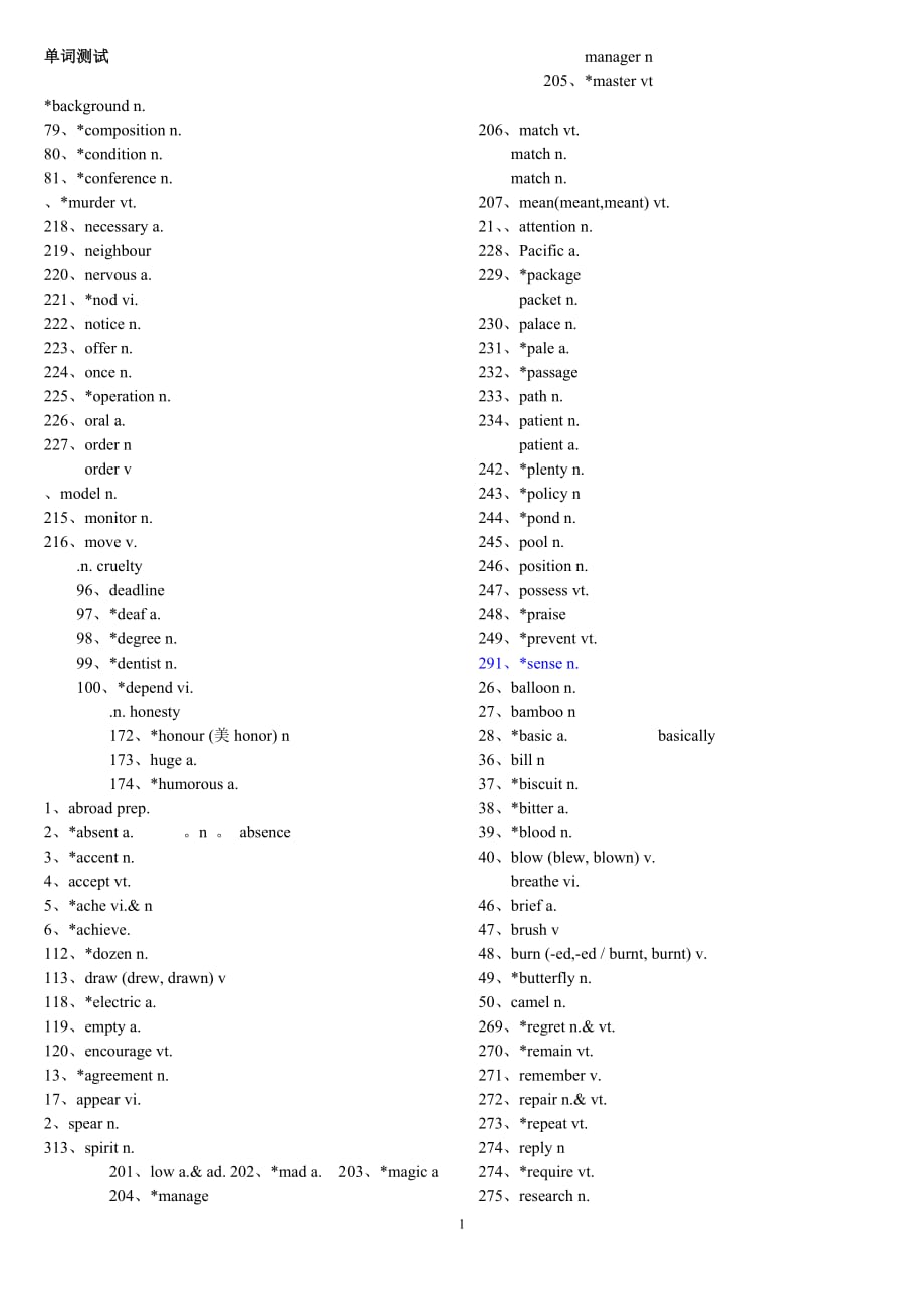 2014中考英语高频词汇总测试.doc_第1页