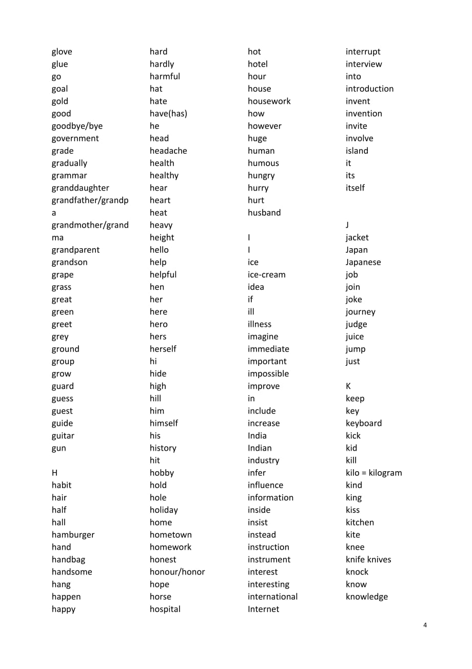 2015北京中考英语1540单词-版-打印版.docx_第4页