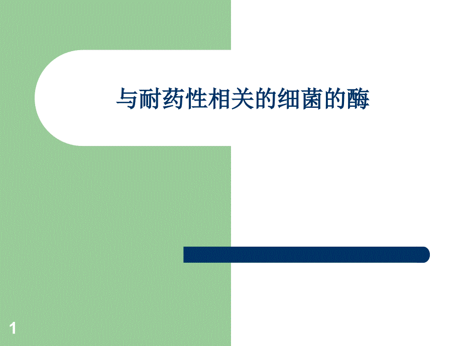 和耐药性相关的细菌的酶ppt课件.ppt_第1页