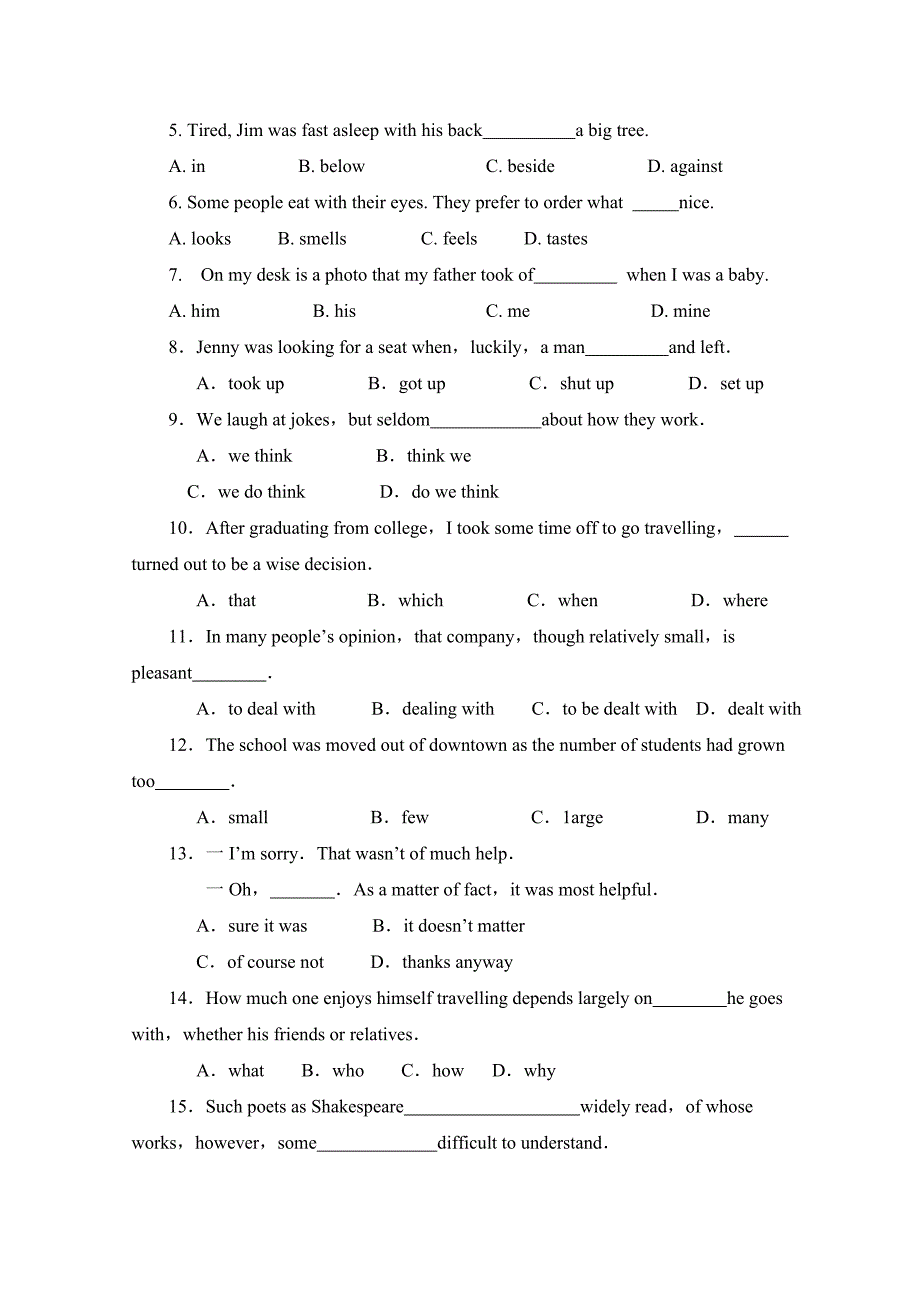 2010年高考试题-英语（四川卷）.doc_第2页