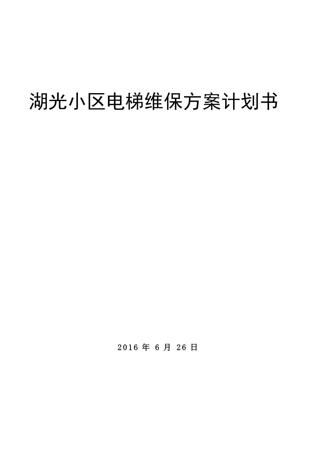 电梯维保项目方案.doc_第1页