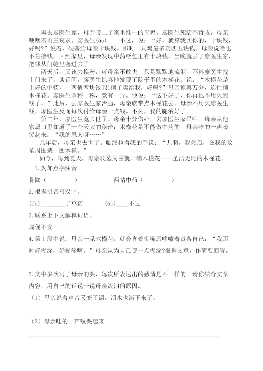 六年级语文阶段拓展练习五单元韩青.doc_第4页