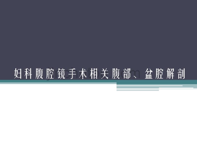 妇科腹腔镜手术相关腹部、盆腔解剖PPT课件.ppt_第1页