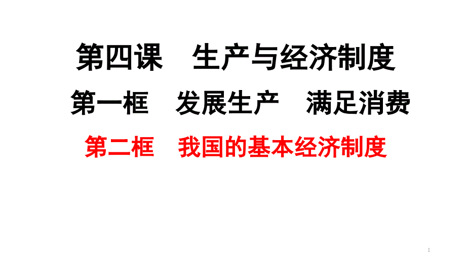 必修一我国的基本经济制度ppt课件.pptx_第1页