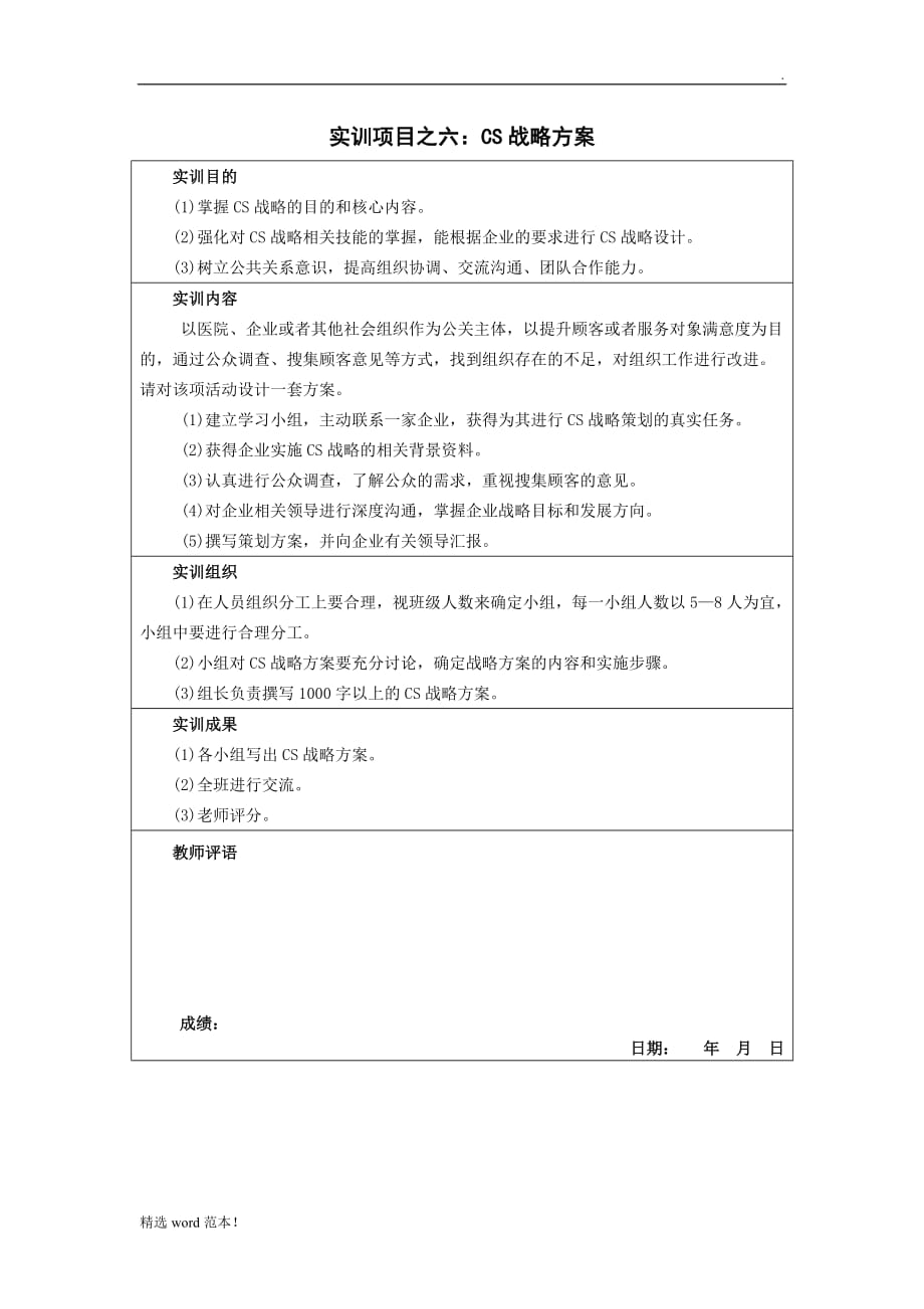 实训：CS战略方案.doc_第1页