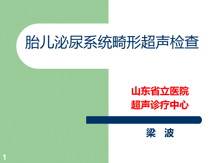 胎儿泌尿系统畸形超声检查PPT课件.ppt_第1页