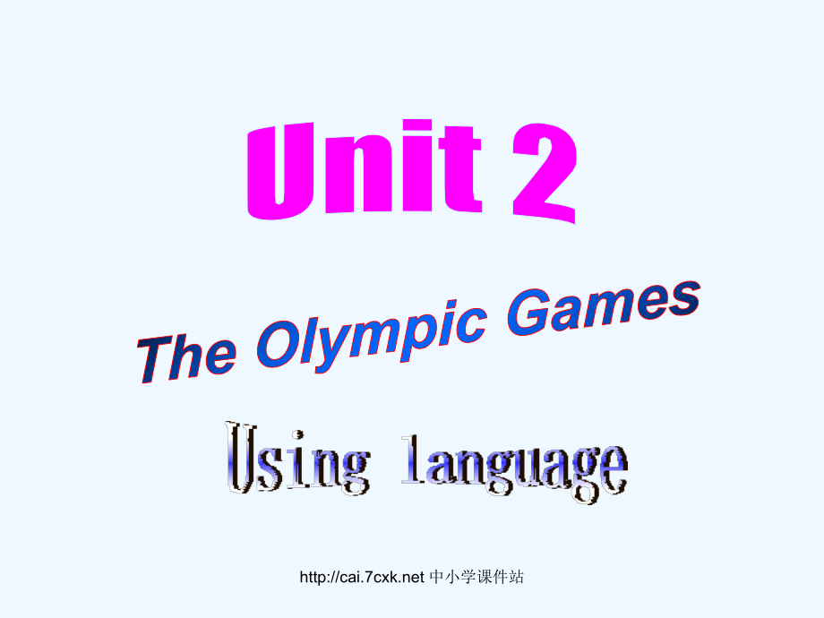 人教版高中英语必修二Unit 2《The Olympic Games》（Using language）ppt课件_第1页