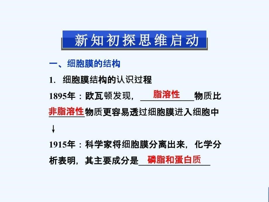 中图版必修1第三单元第一章《细胞膜的结构与功能》ppt课件_第5页