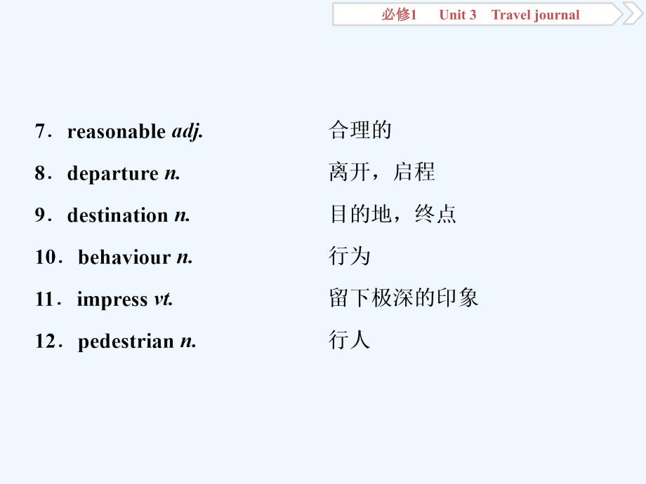 人教高考英语1轮复习课件：必修1 3 Unit 3_第3页