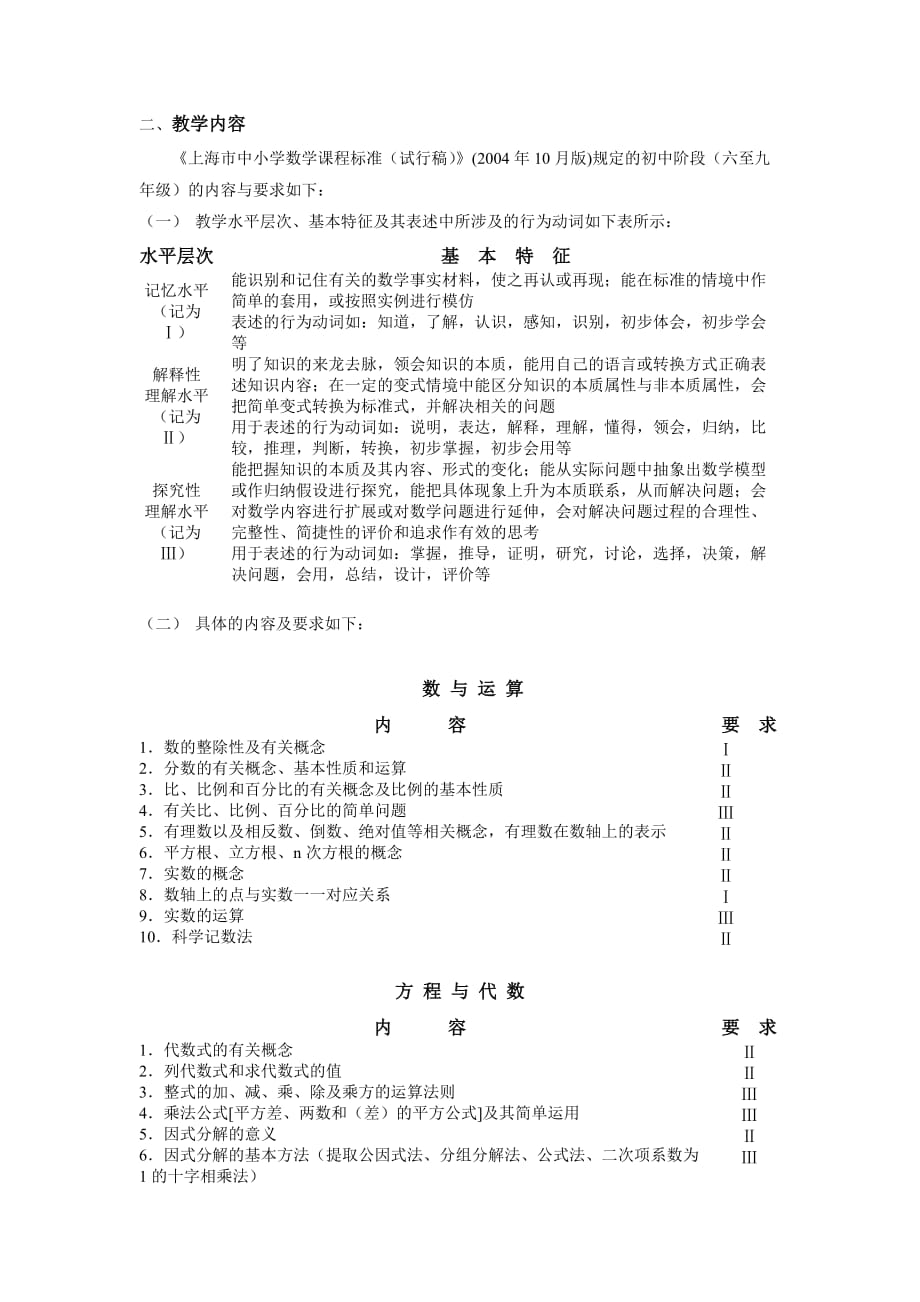 初中数学学科基本教学目标及内容.doc_第2页