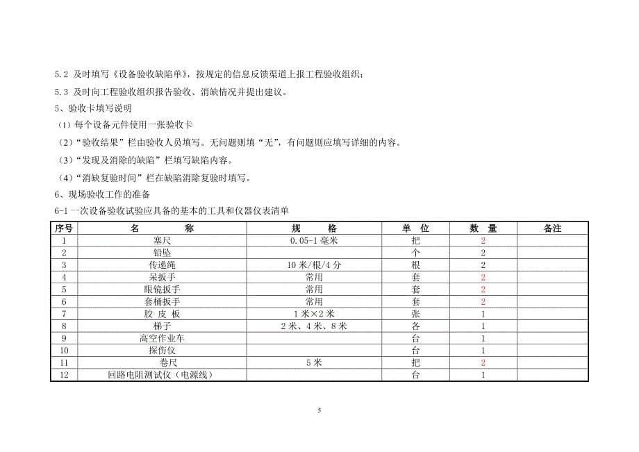 （设备管理）一次设备验收卡审编版_第5页