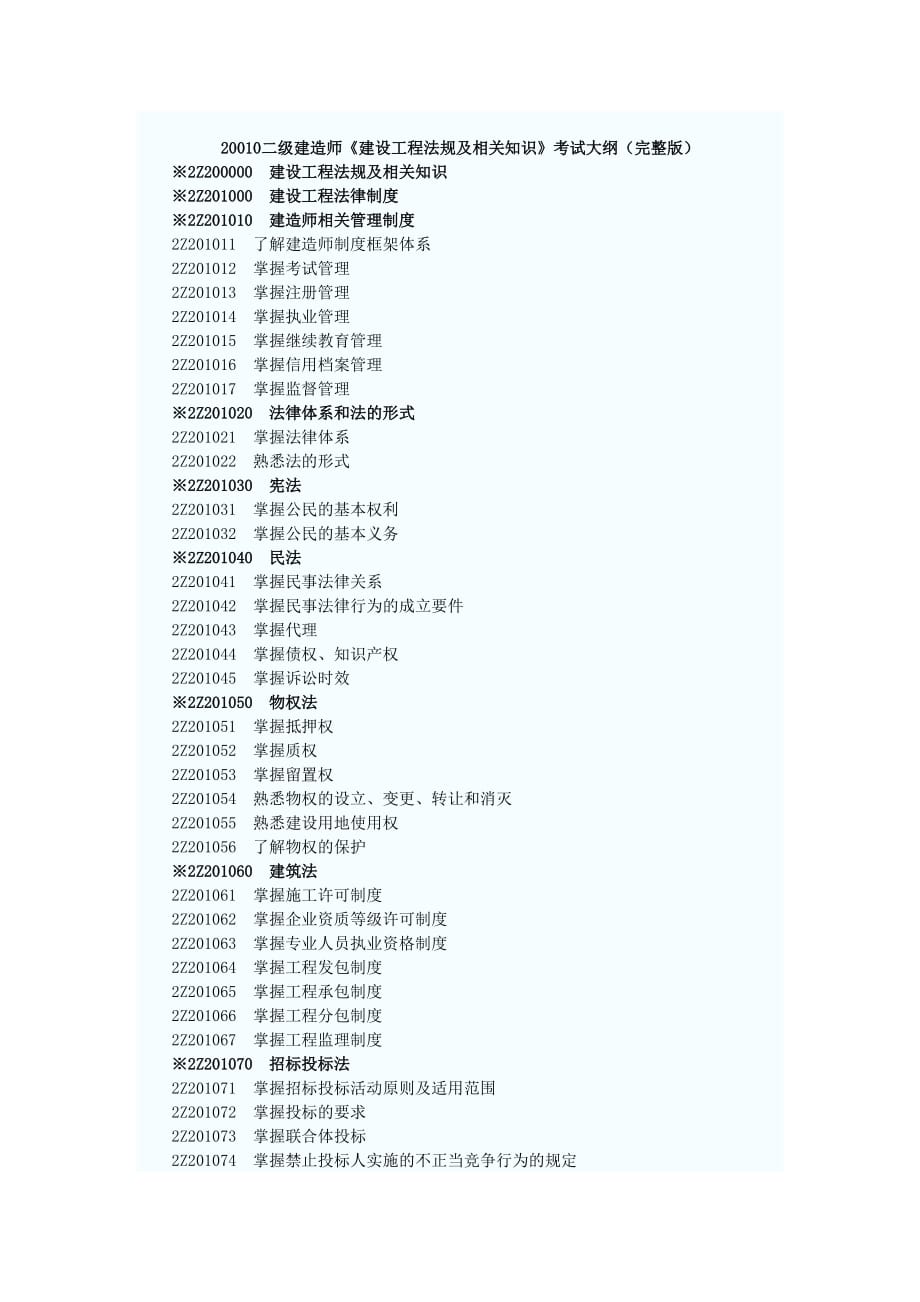 2010二级建造师考试大纲.doc_第4页