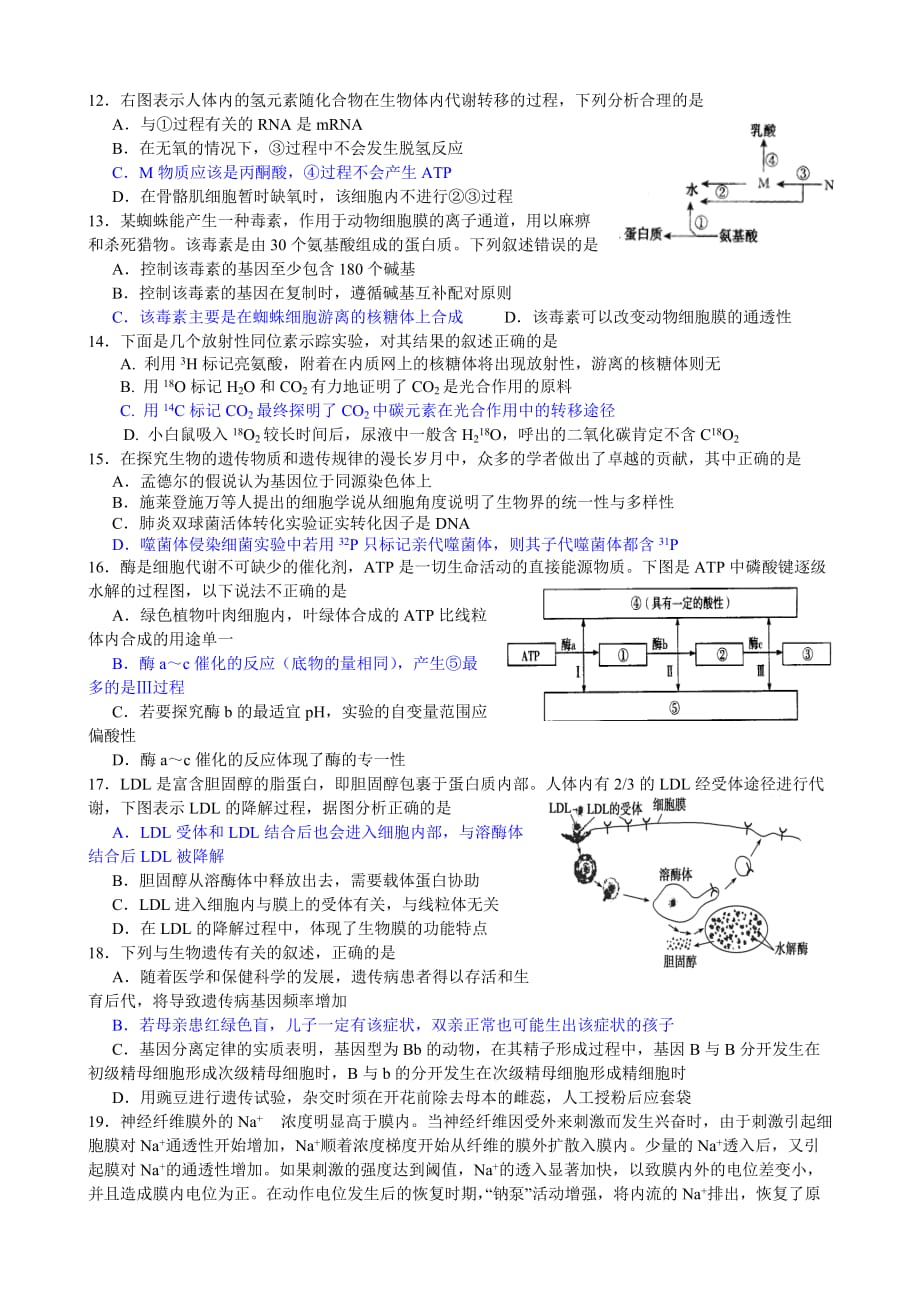 高三上期末复习卷.doc_第3页