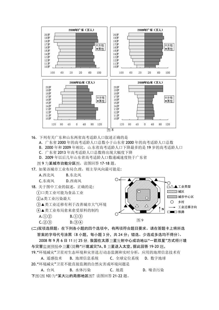 江苏省普通高中学业水平测试地理试卷.doc_第4页