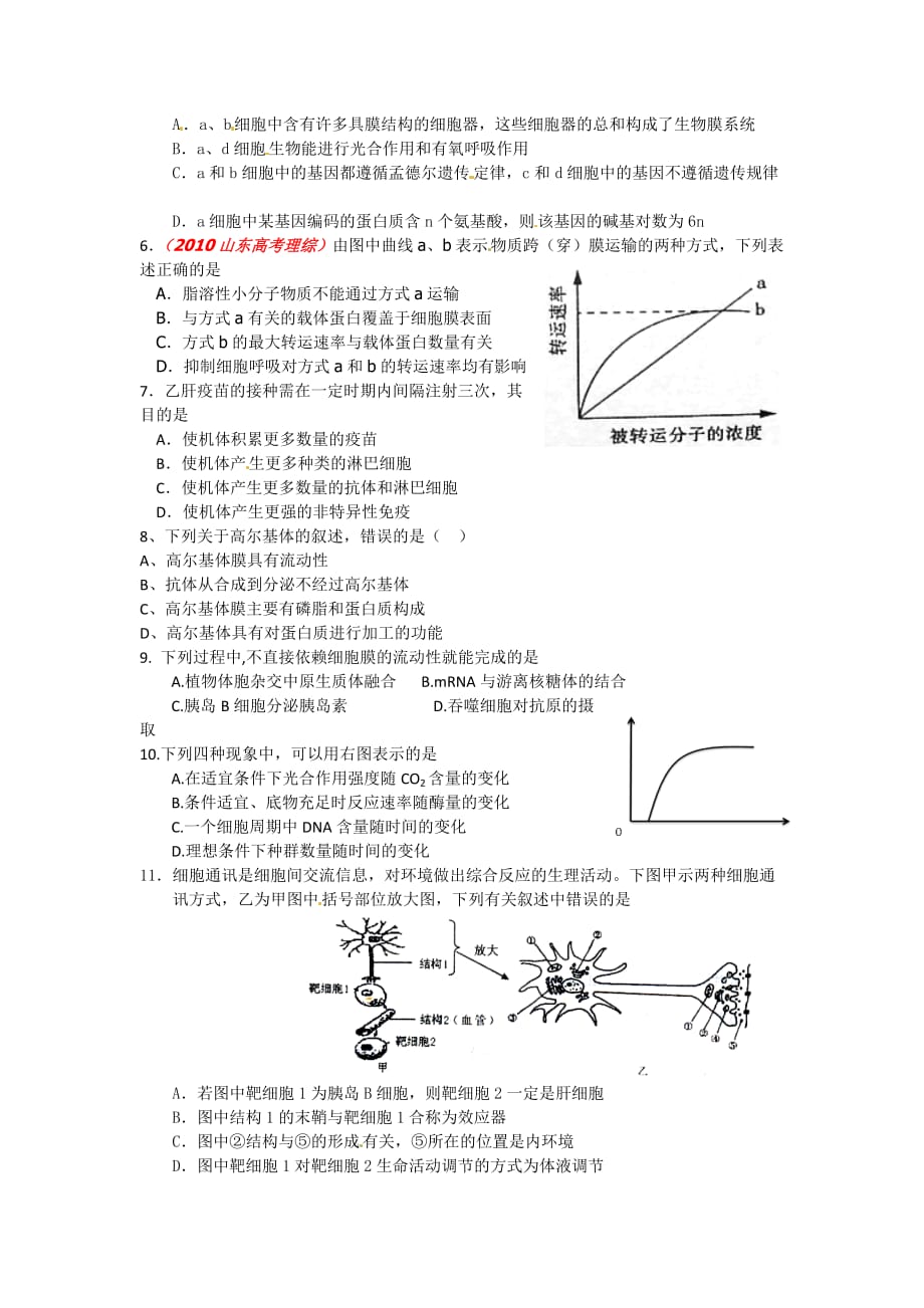 高三2011级生物精考周练试题.doc_第2页