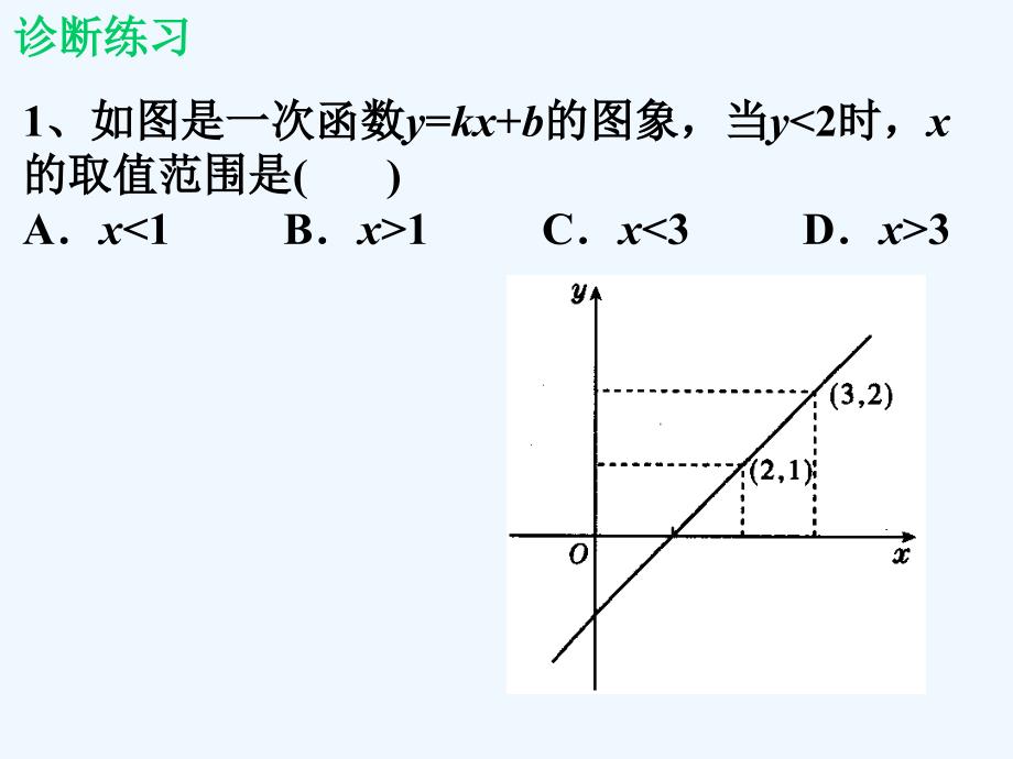 北师大版数学八下《一元一次不等式与一次函数》ppt课件2_第2页