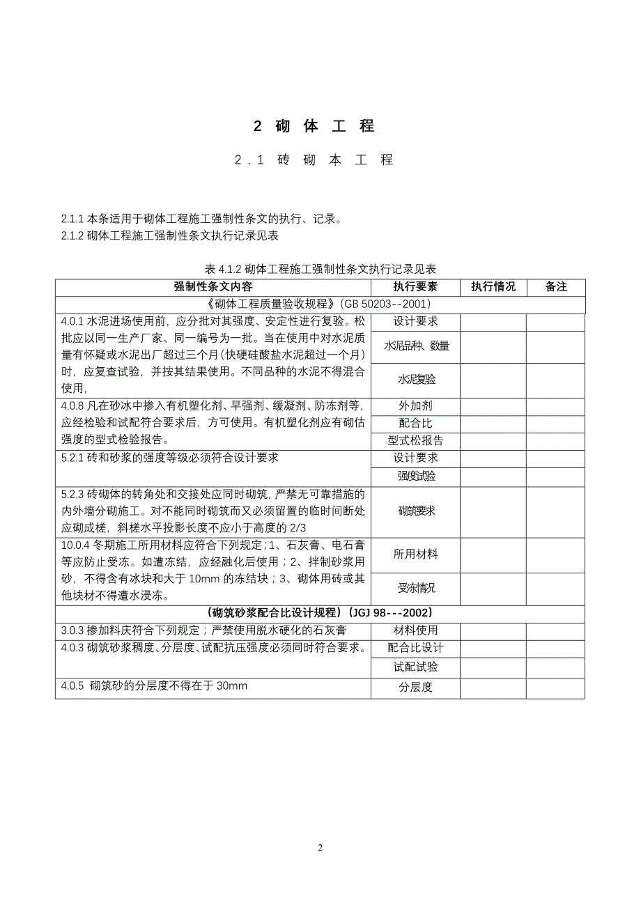 （工程建设标准）建设标准强制性条实施计划_第2页