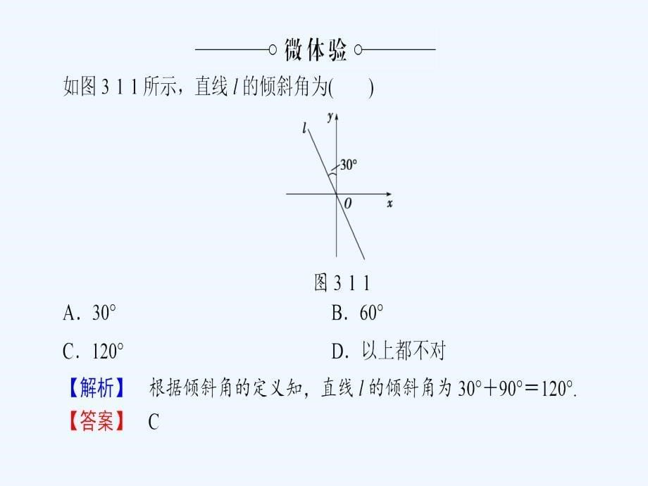 数学新课堂同步人教A必修二实用课件：第3章 3.1.1 倾斜角与斜率_第5页