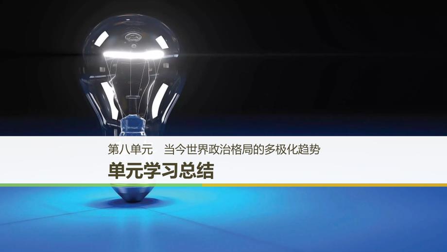 历史新学案同步必修一人教全国通用课件：第八单元 当今世界政治格局的多极化趋势 单元学习总结_第1页