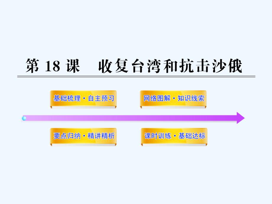 新人教版历史七下《收复台湾和抗击沙俄》ppt课件3_第1页