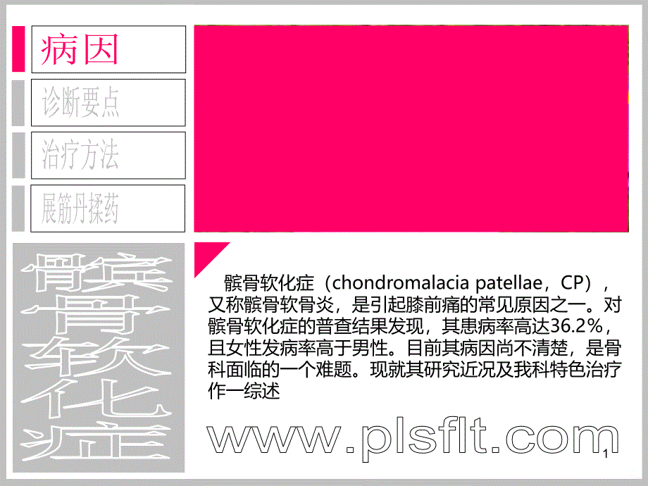 髌骨软化症讲课PPT课件.ppt_第1页