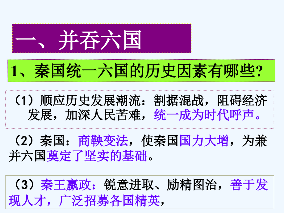 历史岳麓选修四 第二单元第四课千古一帝秦始皇 课件(2)_第3页