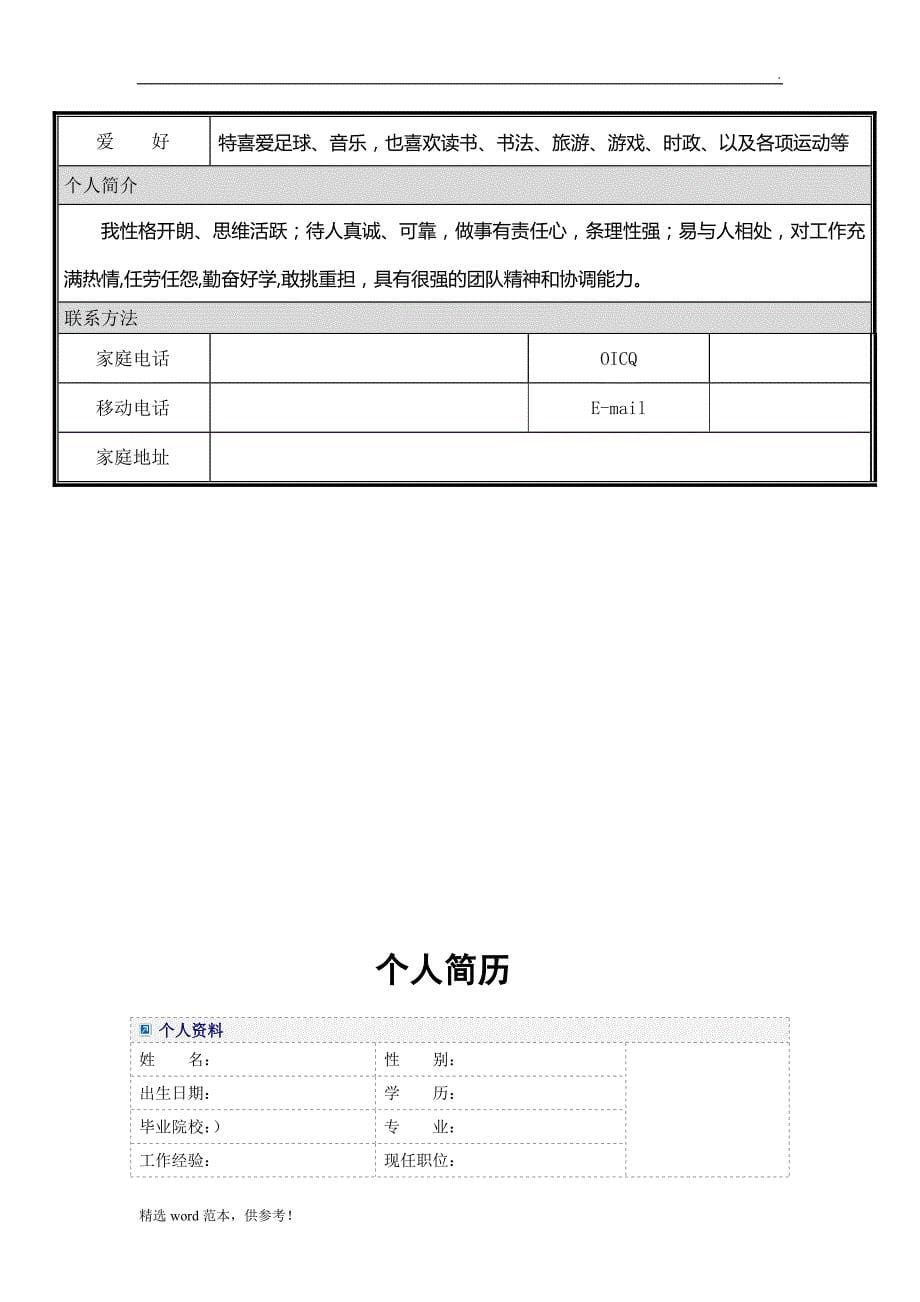 个人简历模板97043.doc_第5页