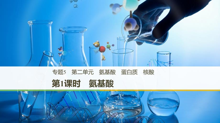 化学新学案同步选修五浙江专用课件：专题5　第二单元　氨基酸　蛋白质　核酸 第1课时_第1页