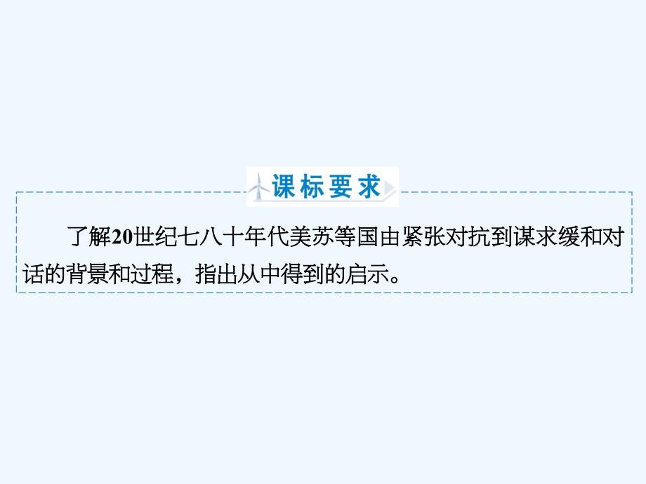 历史同步优化指导（人民选修3）课件：专题4.4 紧张对抗中的缓和与对话_第3页