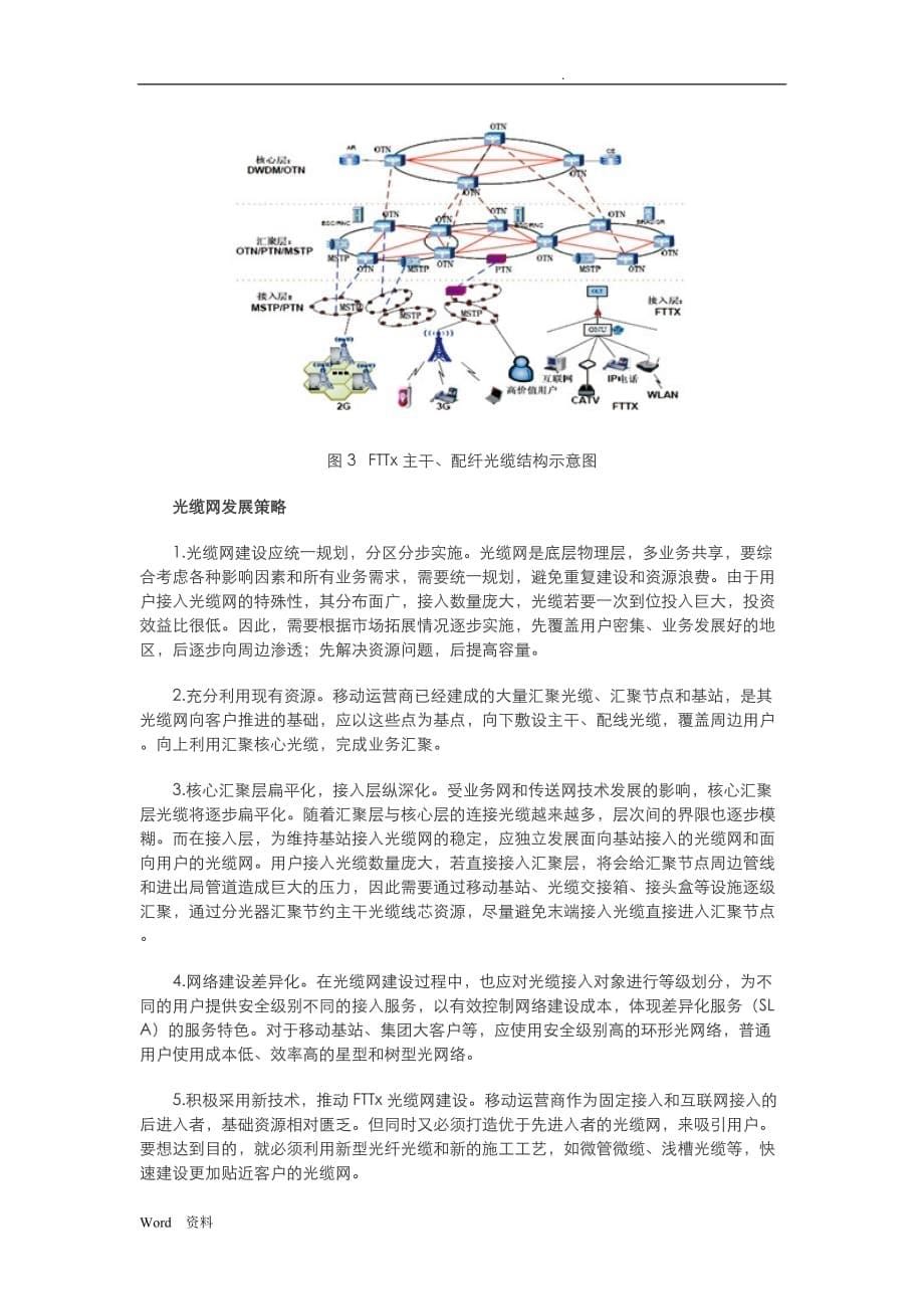 移动运营商全业务背景下本地光缆网架构_第5页