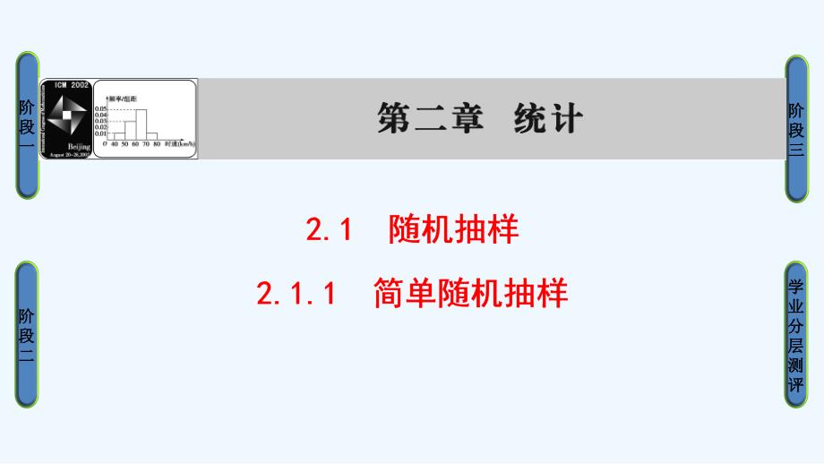 数学新课堂同步必修三（人教B）实用课件：第2章 2.1.1　简单随机抽样_第1页