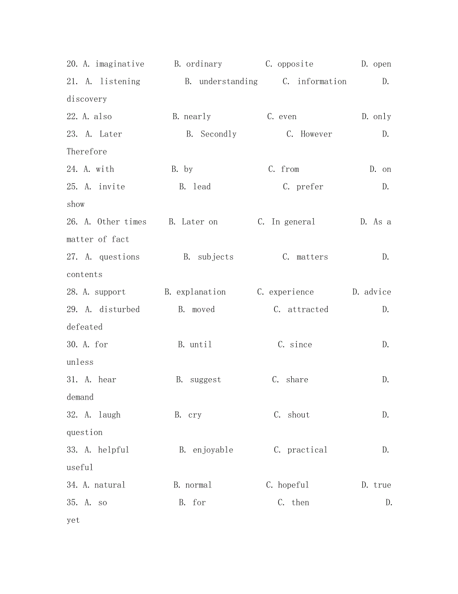 届高二英语寒假试卷_第4页