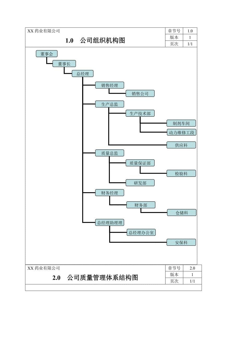 医药企业新版质量管理手册_第5页