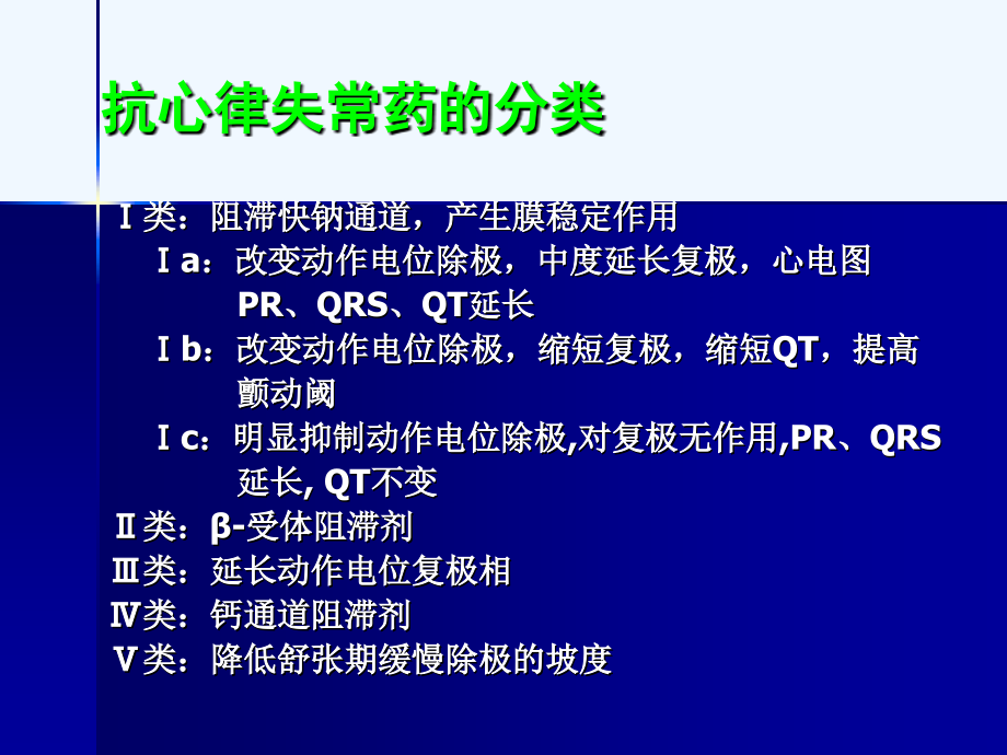 抗心律失常医药物的应用_第1页