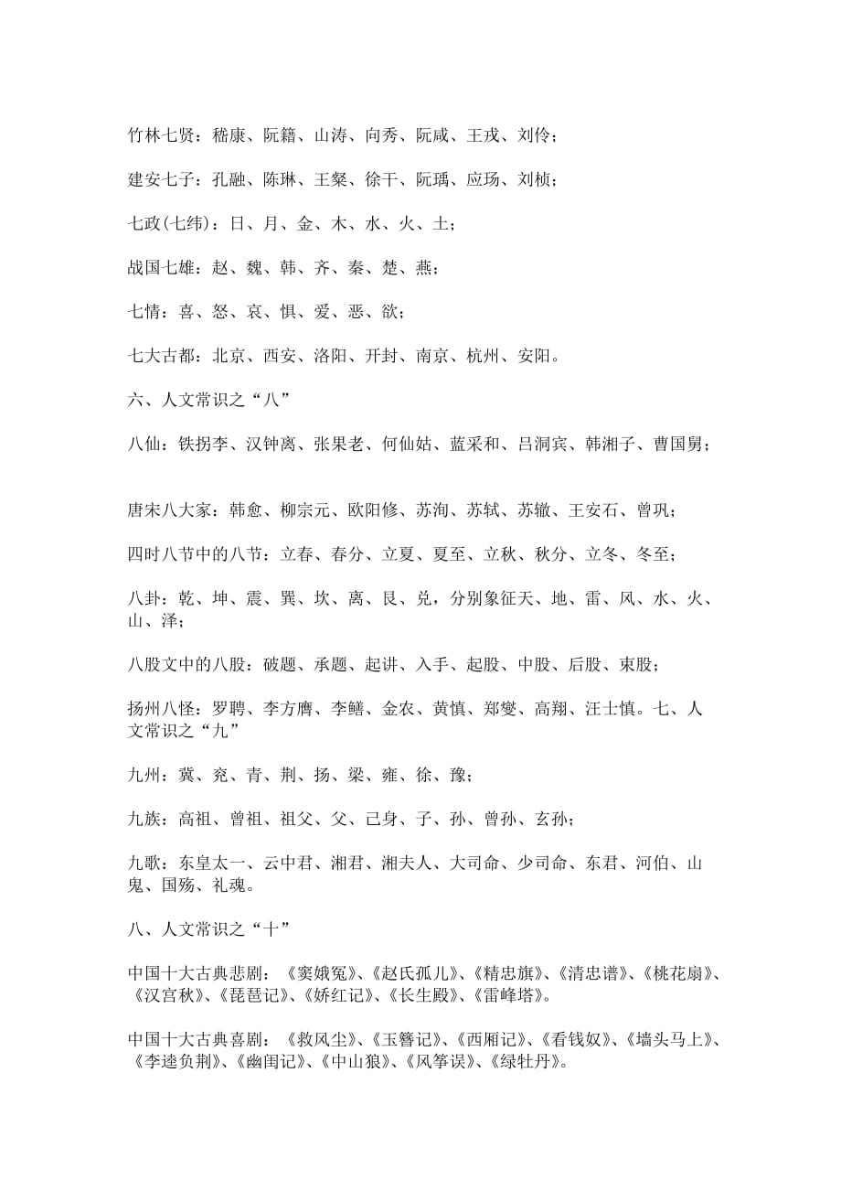 2014三明事业单位考试行测复习资料：八大人文常识.doc_第4页