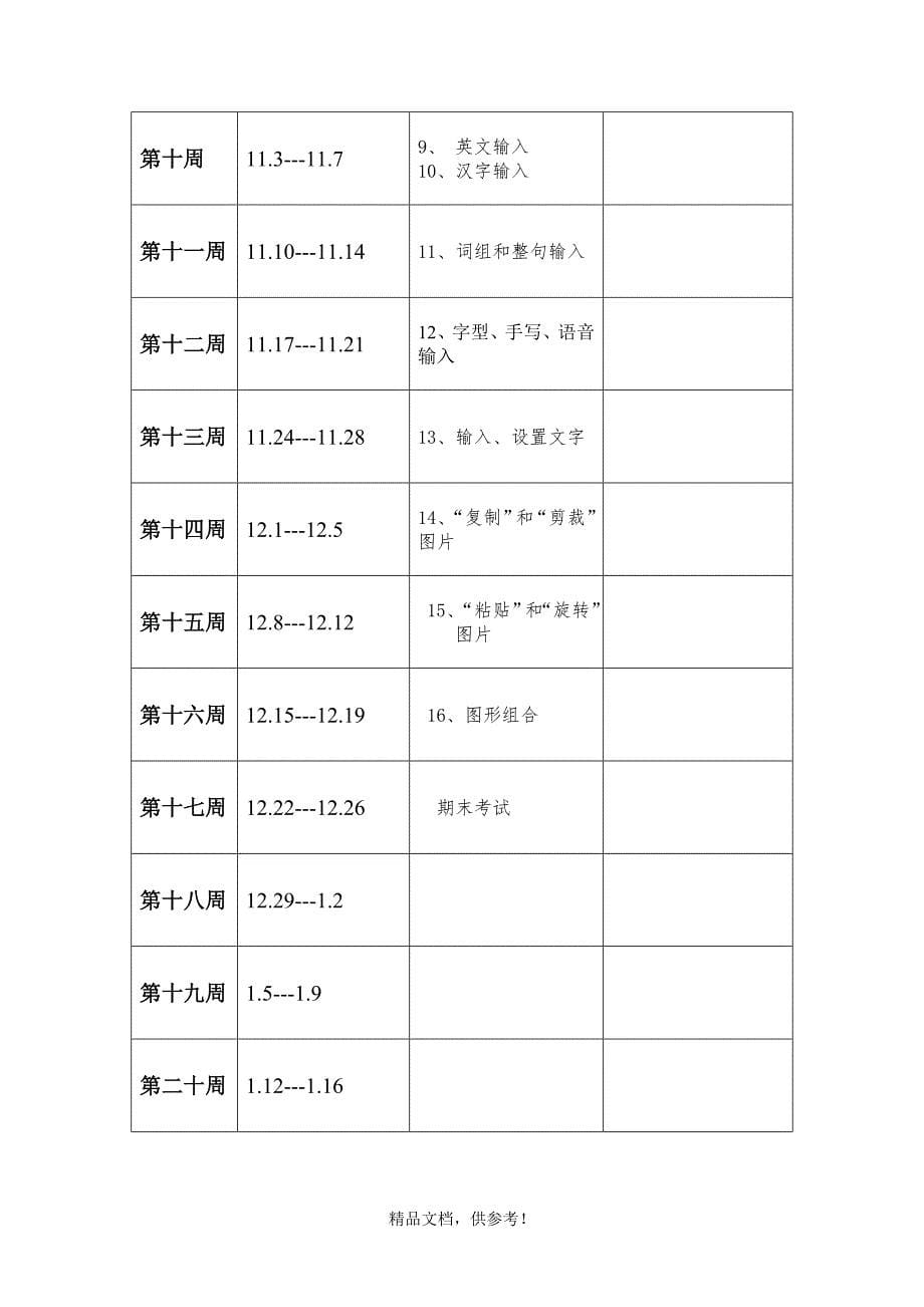 xxx大学出版社三年级信息技术上册教案.doc_第5页