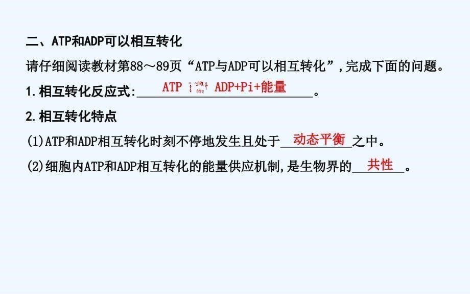 高中生物人教必修一课件：第5章 第2节　细胞的能量“通货”—ATP_第5页