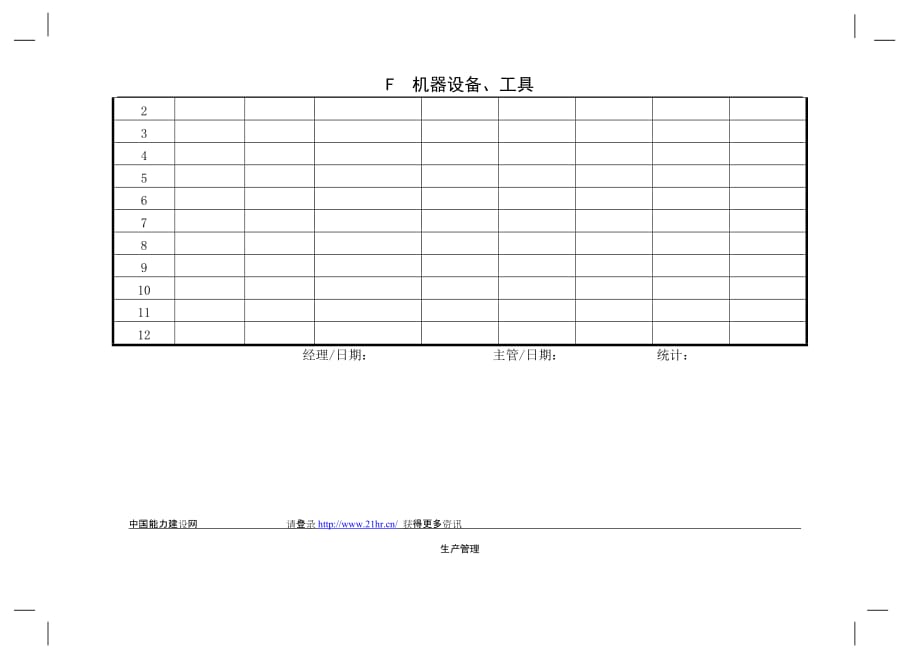 （生产制度表格）管理表格企业管理表格生产管理横表格_第4页