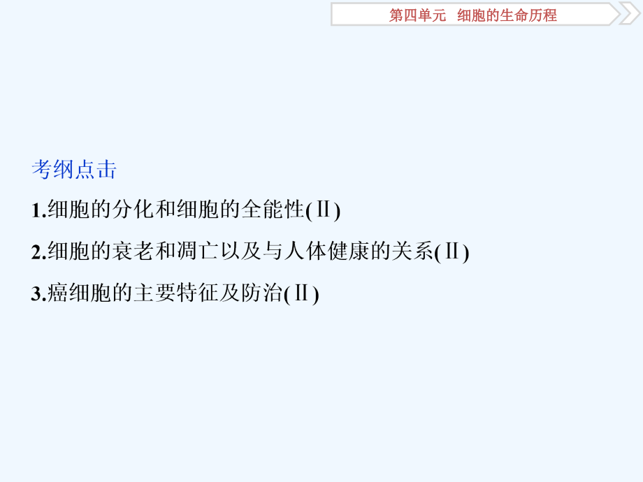 高中生物一轮复习方案课件：第4单元 4 第14讲细胞的分化、衰老、凋亡及癌变_第2页