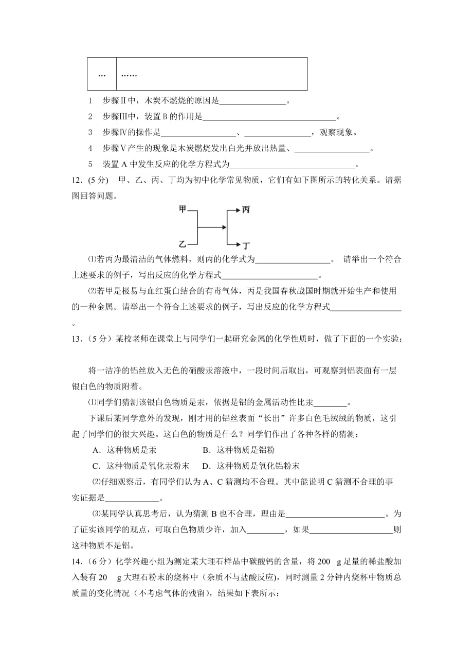 2012武汉市元月调考化学试卷.doc_第4页