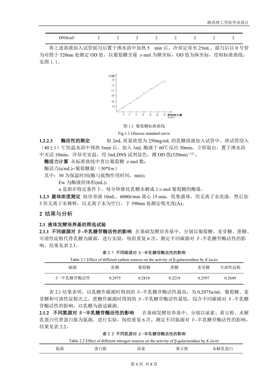 （生产管理知识）酵母菌液体发酵生产β半乳糖苷酶的研究正文_第4页