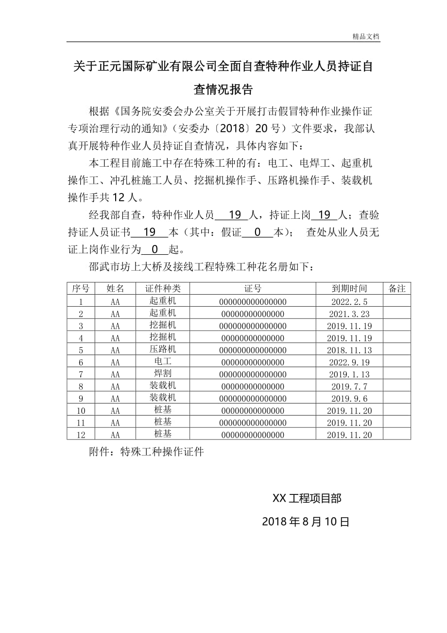 打击假冒特种作业行动自查分析报告.doc_第1页