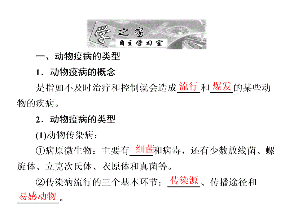 生物人教版选修2课件24-动物疫病的控制_第1页