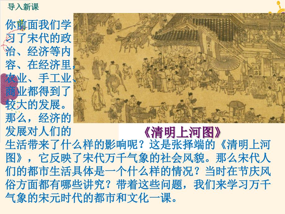 人教部编版七年级历史下册第12课 宋元时期的都市和文化 课件_第2页