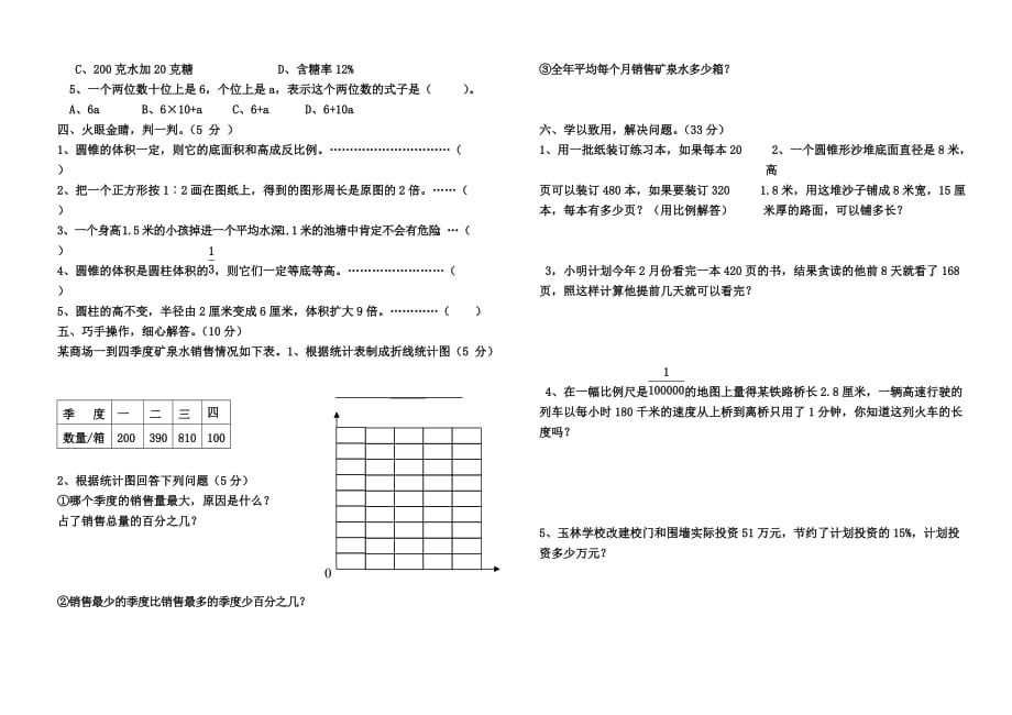 2012年第一学期第二次月考题数学.doc_第2页