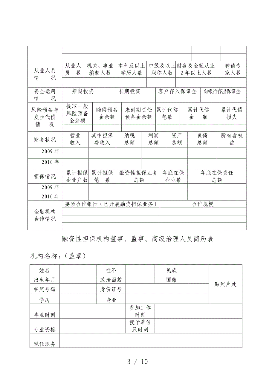 融资性担保机构核准登记分析报告书范本_第3页