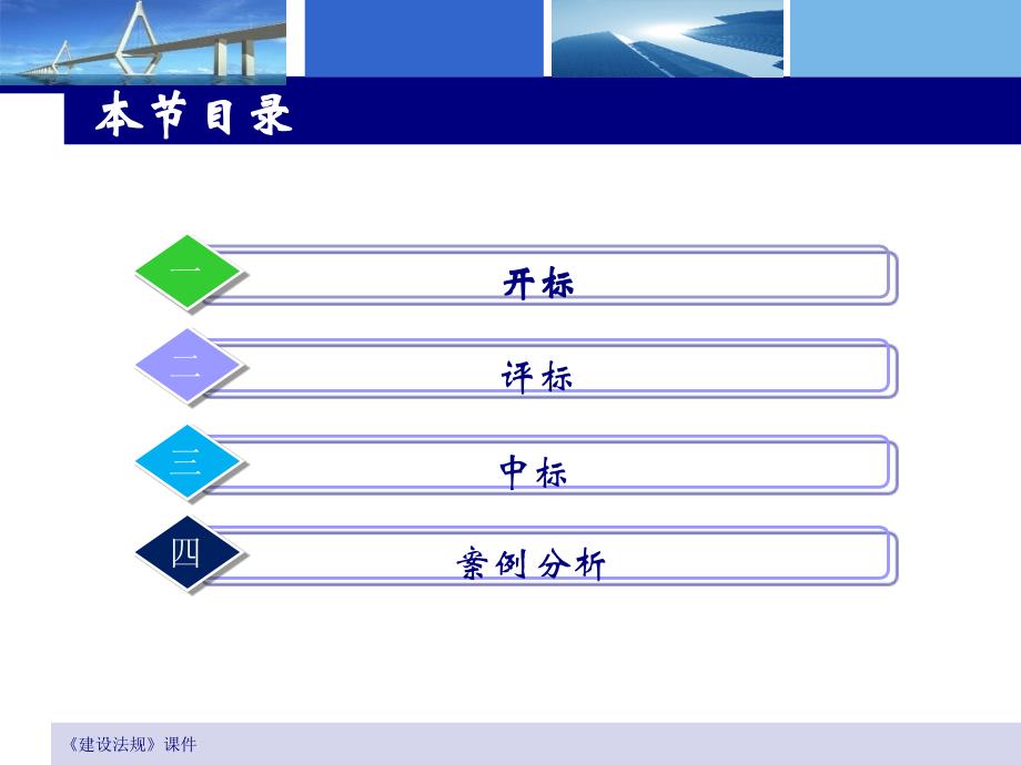 【精编】建设工程开标、评标和中标培训课件_第1页