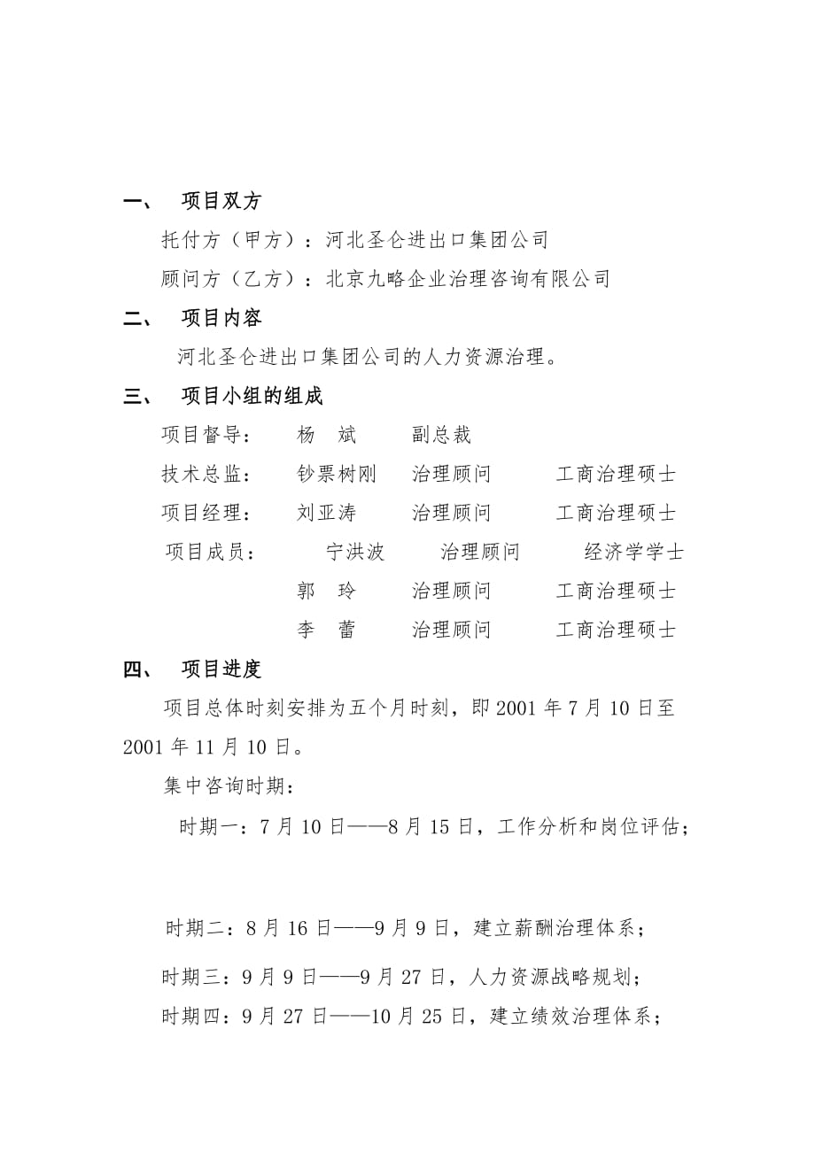 河北进出口集团人力资源顾问合同模板书_第2页