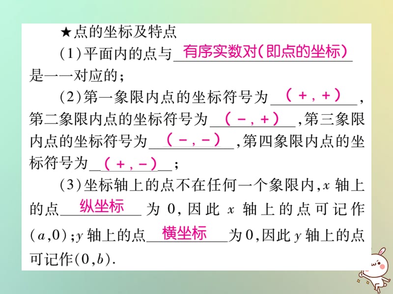 2019秋八年级数学上册 第三章 位置与坐标 3.2 平面直角坐标系（第1课时）习题课件 （新版）北师大版_第3页