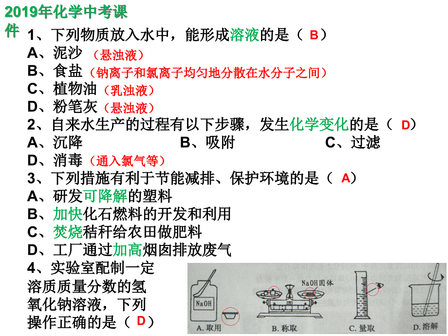 遵义市2019年初中毕业生学业（升学）统—考试化学试卷课件（精析）_第1页